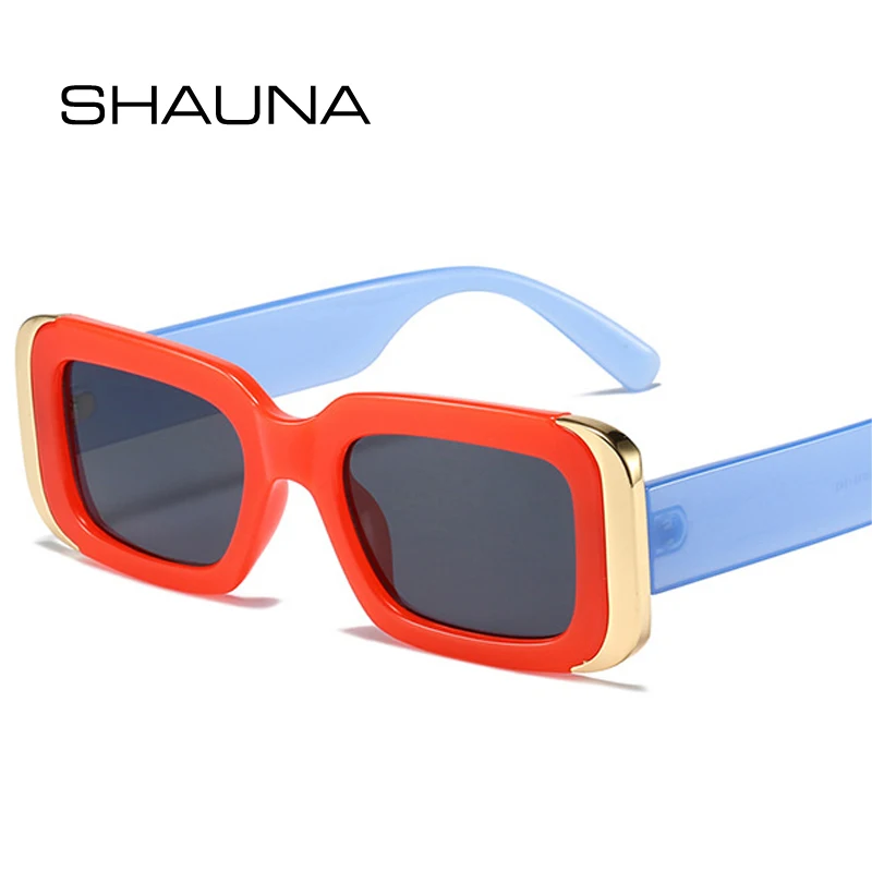 

SHAUNA Fashion Jelly Color Sunglasses Women Retro Rectangle Gradient Shades UV400 Men Brand Designer Sun Glasses