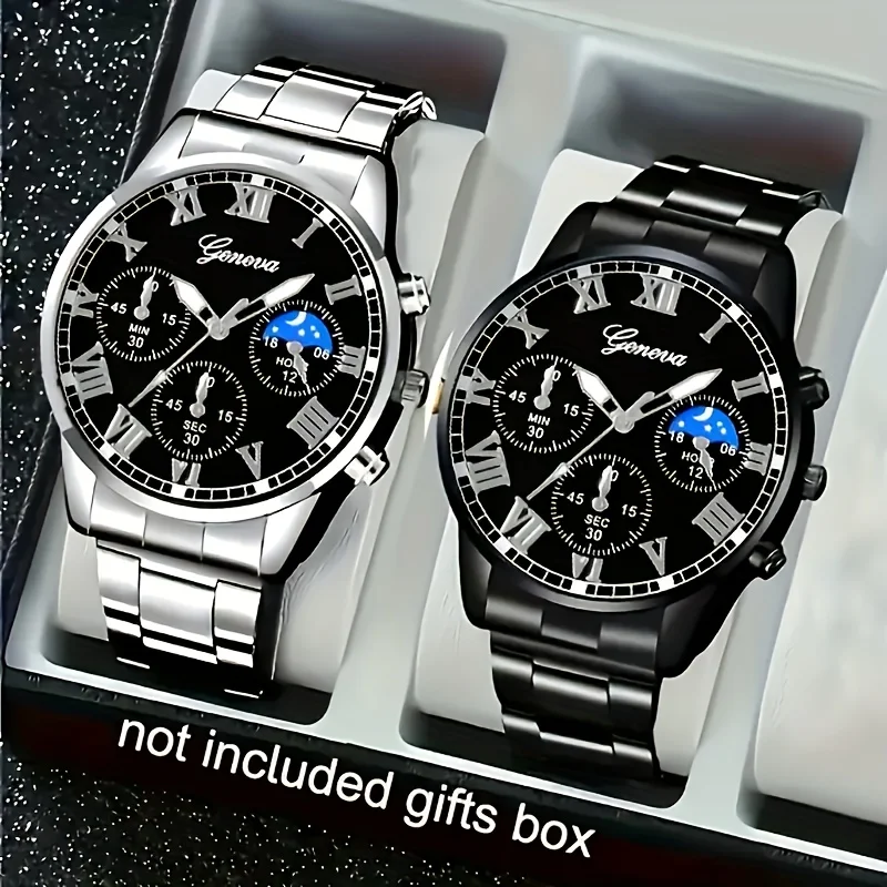 Geneva Luxury Quartz Watches Mens Belts