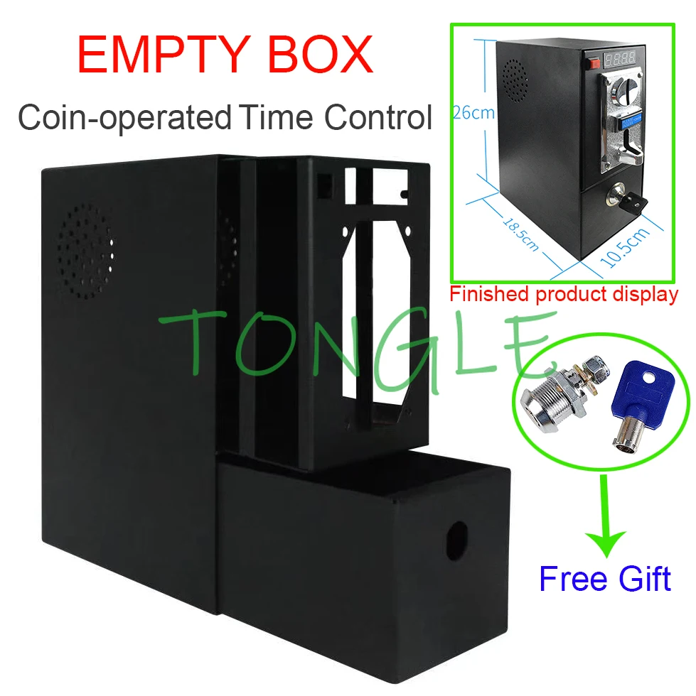 

10pcs New Timer Control Coin Acceptor Selector Metal Cash Empty Box for Washing Machine Massage Chair Watch TV Beach Shower