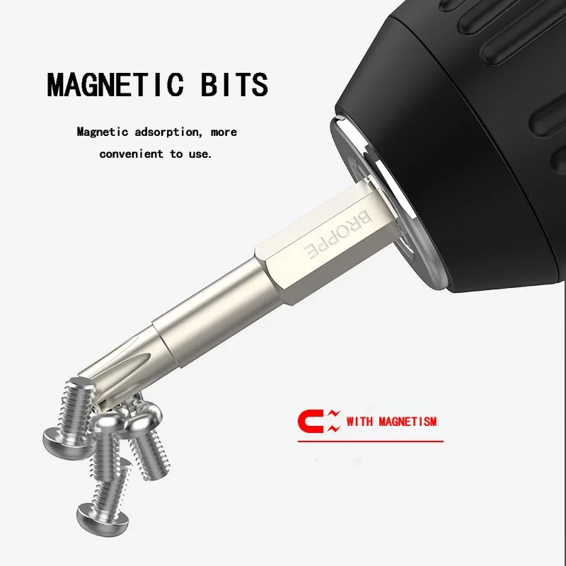 12PCS 1/4 Torx 비트 50mm 스크루 드라이버 비트 세트 전동 공구 구멍이있는 전기 스크루 드라이버 팁 마그네틱 볼트 드라이버 전동 공구