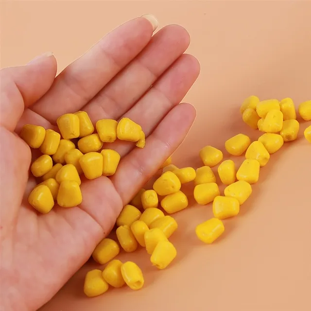100Pcs/Pack Soft Baits Corn With Corn Smell Carp Fishing Lures Bionic Corn Grain Fishing Soft Bait Plastic Bait 2023 New
