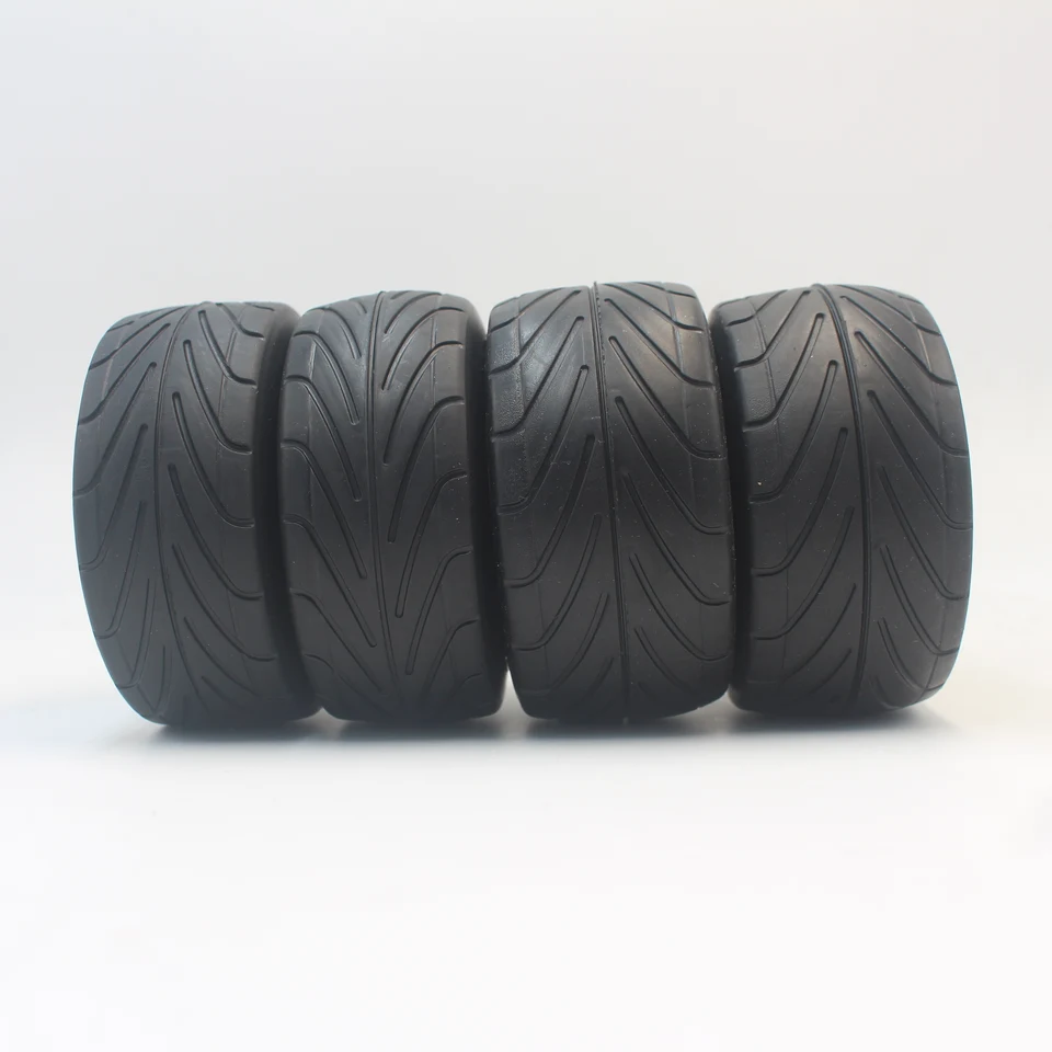 4 個 1/10 バギー タイヤ タイヤ (オンロード) インサート付き 1:10