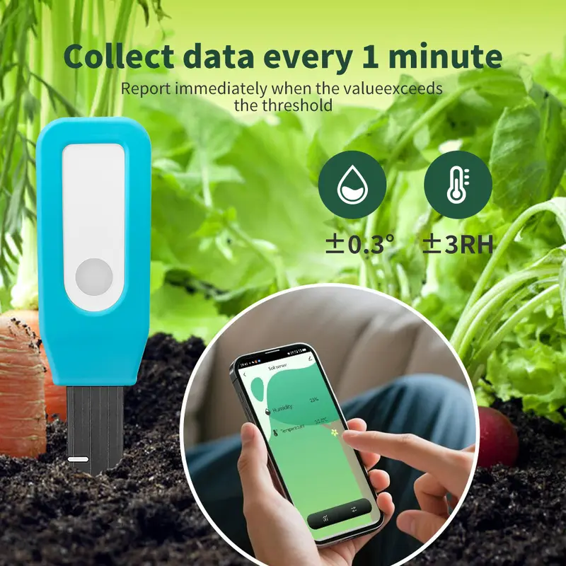 Tuya Bluetooth Soil Tester Temperature Humidity Detector Smart Life Garden Automated Irrigation Detector With Alexa Google Home - Image 4