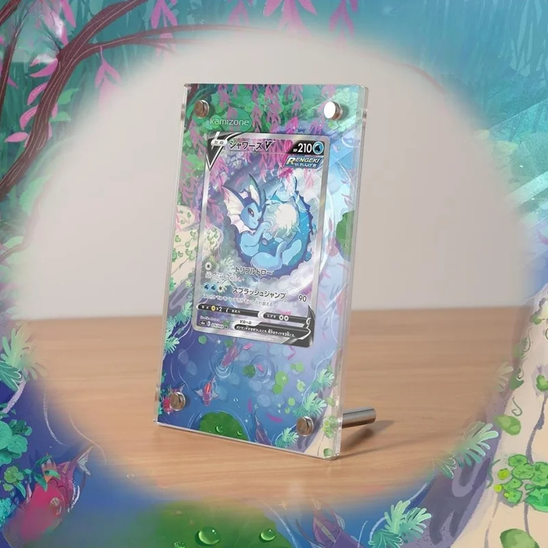 

Pokemon Self Made Card Brick PTCG Vaporeon Extended Picture Anime Acrylic Collect Protective Case Toy Gift Does No Include Card