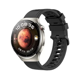Universal Silicone Smartwatch Strap, 22mm/20mm, Adjustable Replacement Band for 20mm Universal (Black)