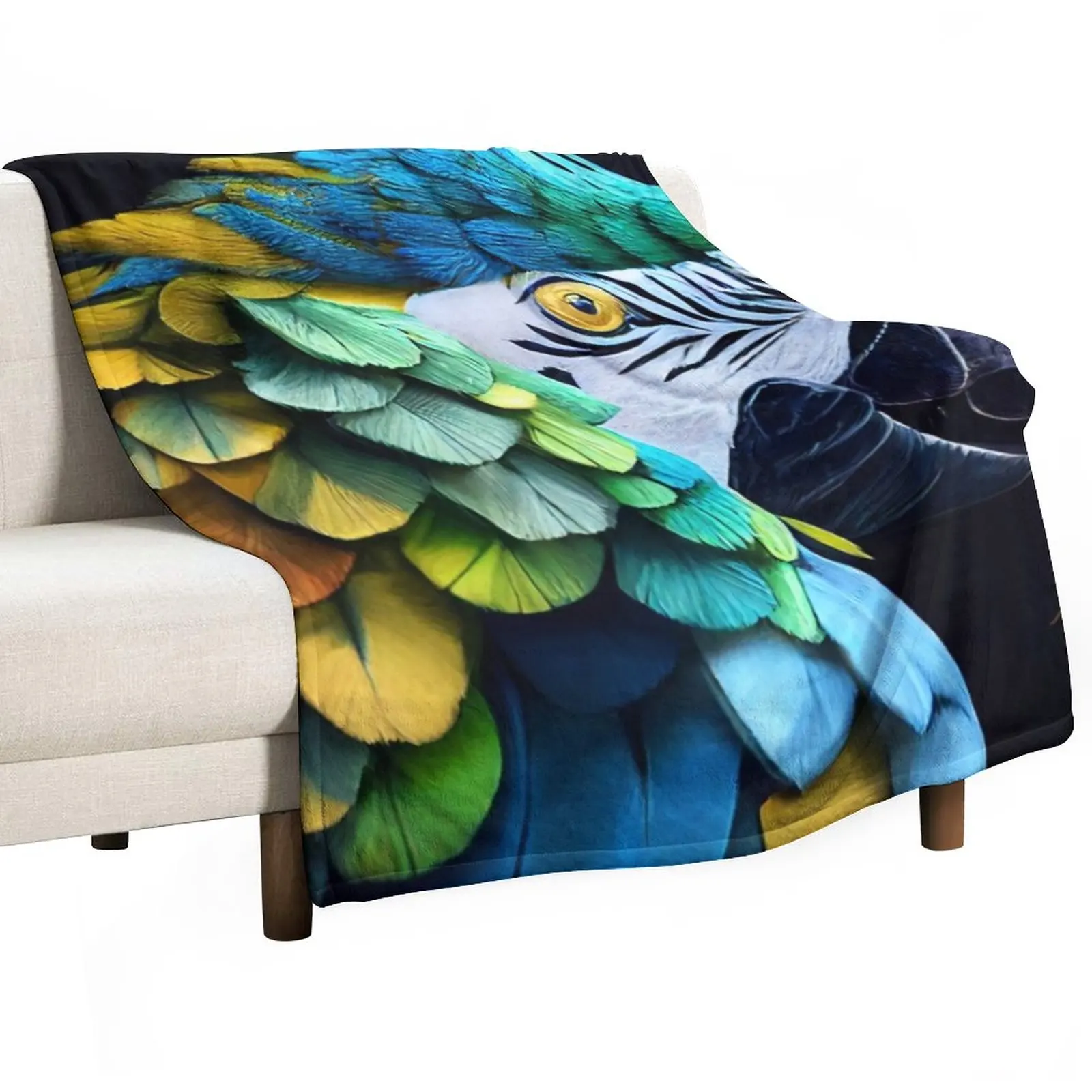 

Cute Parrot - Macaw Parrot Throw Blanket Comforter Blanket Cute Blanket Plaid Cute Blanket Soft Blanket