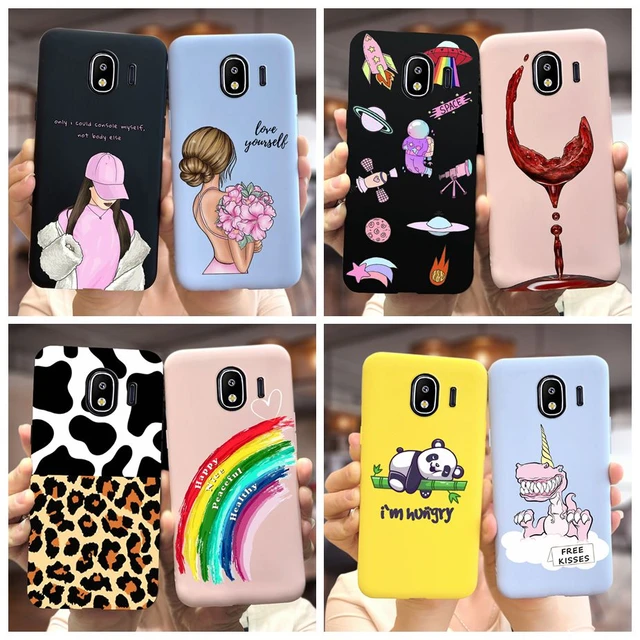 For GalaxyJ4 J400F/DS Case Cute Fashion Pretty Girls Cover Soft Silicone Fundas For J4 GalaxyJ4 Phone Case
