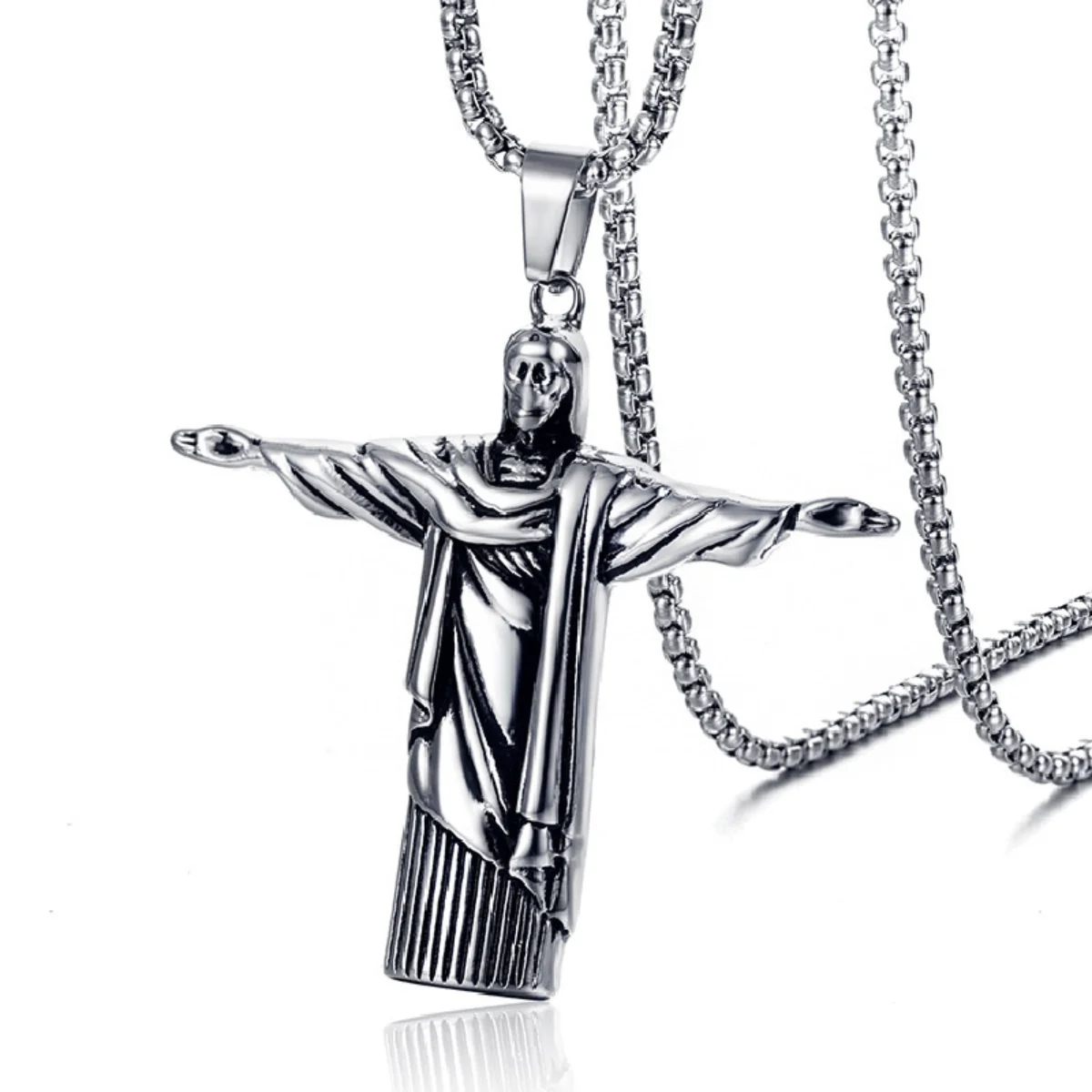 

Hip Hop Necklace Personality Original Stainless Steel Cross Peace Necklace Pendant Fashion Accessories Wholesale Lowest Price 1$