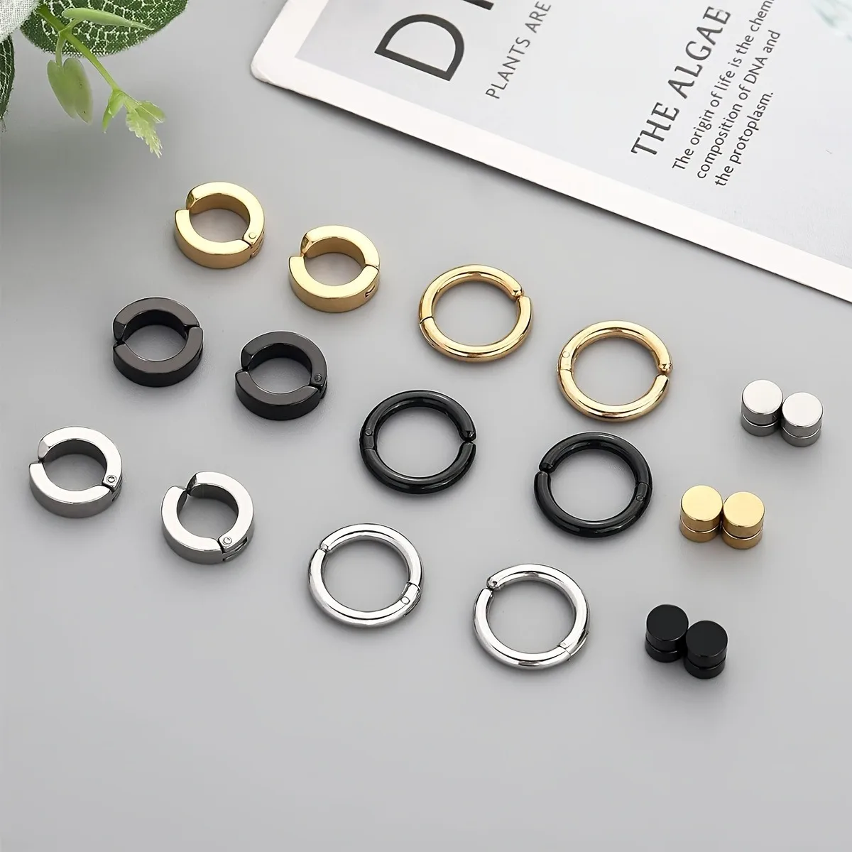 Stud Earrings 5-Pack for Men stud earrings ear accessories
