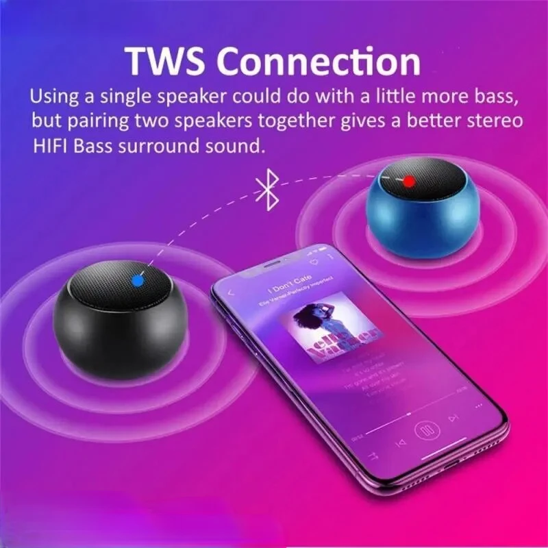 

Bluetooth Speaker Mini Sound Overweight Subwoofer Wireless High Sound Quality Portable Outdoor Stereo Metal Small Steel Cannon