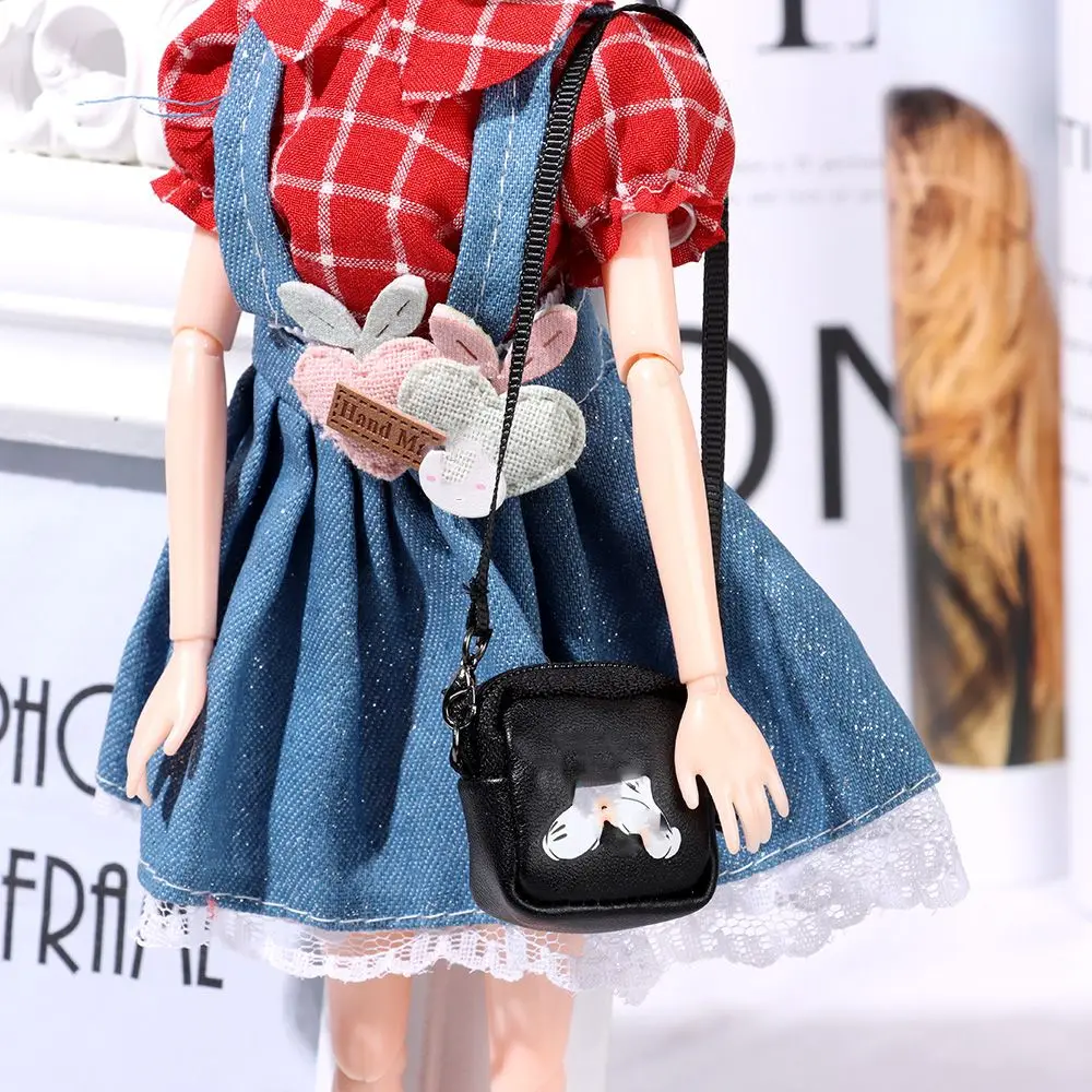 Miniature Shopping Handbag 20cm Doll Bag Doll Clothes Accessories Metal Chain Pack Dollhouse Fashion Plush Doll Bag 5 Styles