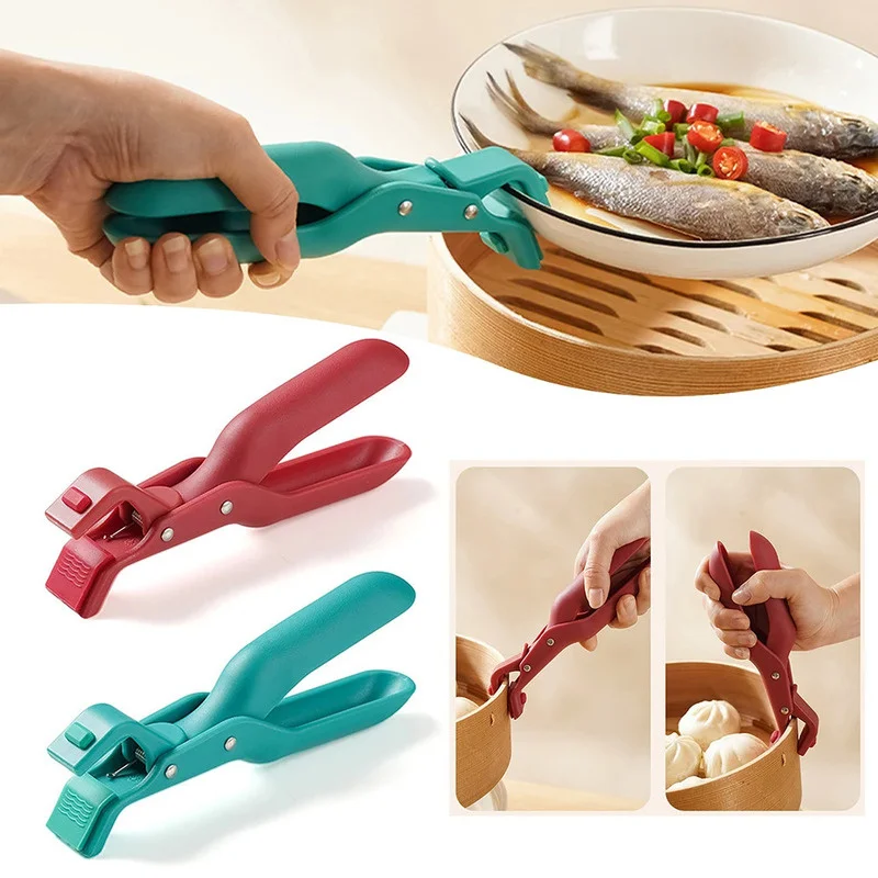 Multi-Purpose Bowl Holder Clip,Lightweight Kitchen Cooking Tongs,Silicone Non-Slip Heat Insulation Anti-Scald Clamp