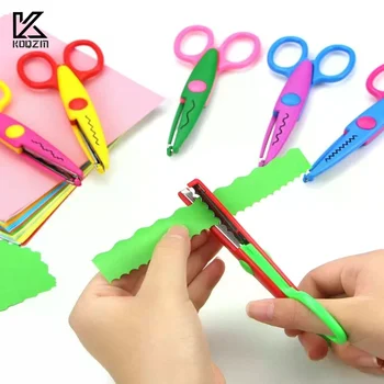 Forbici con motivo ondulato Taglierina di carta fatta a mano fai-da-te Carta di carta artigianale Strumenti da taglio per foto Regalo per bambini Forniture per ufficio