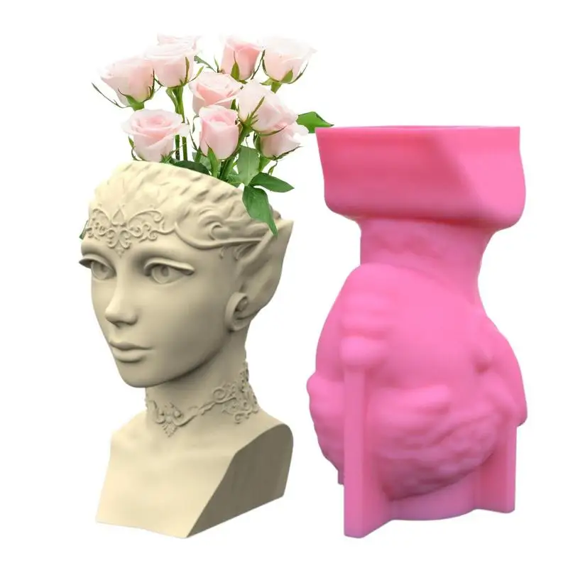 

Vase Mold Silicone Delicate Mould For Plant Pots Home Decorative Mould For Crafts Making For Succulent Flower Pots Pen Holders