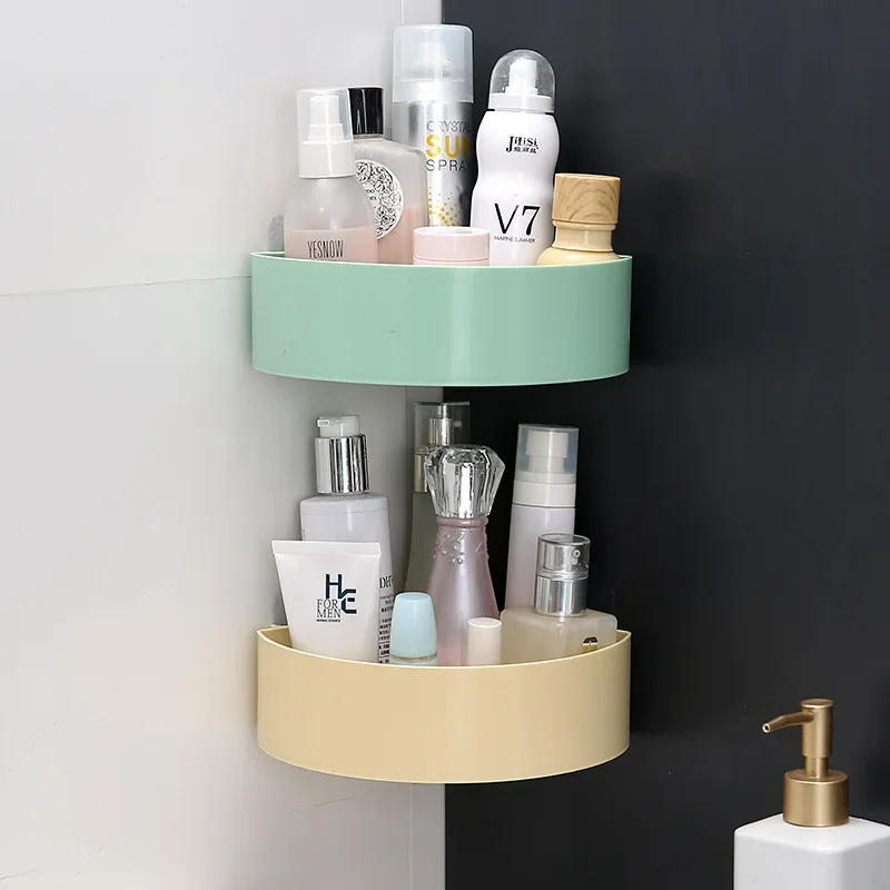 Bathroom Shelf Rack Toilet Adhesive Shampoo Gel Storage Basket Decoration Bathroom Corner Shower Shelf Organizer Accessories 3