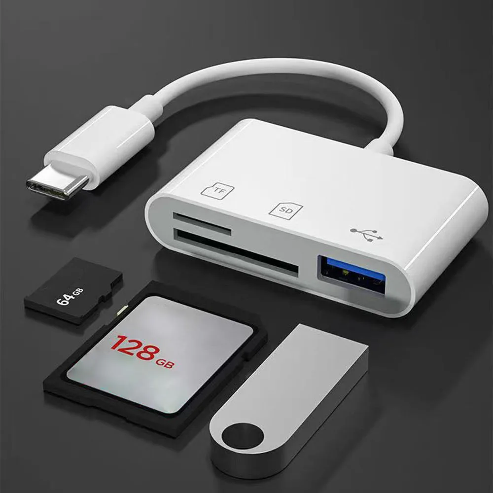 Type-C Micro Adapter TF CF SD Memory Card Reader Writer Compact Flash USB-C for Huawei for Macbook card reader,sd card reader
