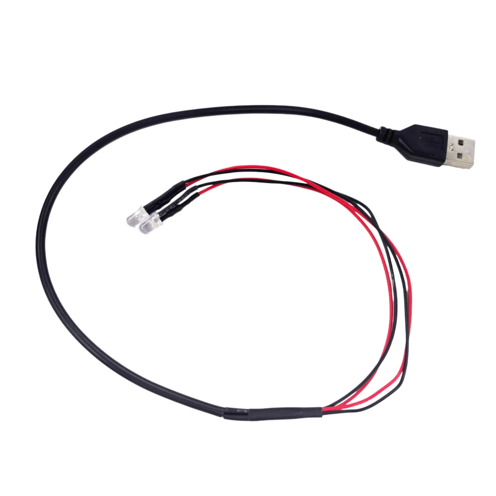 DC5V USB 포트에 5mm 사전 배선된 원형 LED 모델 라이트 LED 발광 다이오드 레드 그린 블루 DIY 야간 조명 수동 조명용