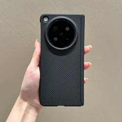 OPPO Find N6 Case - Carbon Fiber Pattern Double Hinge Protective Cover for OPPO Find N6 (Black)