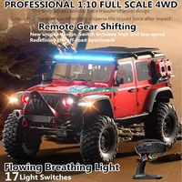 Professional Differential Locks 4WD Off Road Remote Contorl Truck 1:10 56CM 17 Lighting Hydraulic Shock Absorber RC Truck Car 1