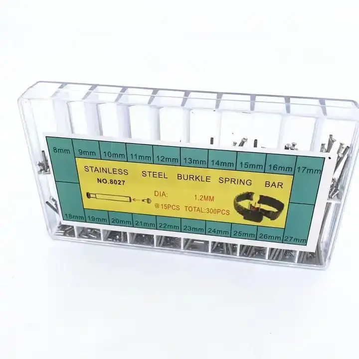 

Stainless Steel Buckle Spring Bar in Silver Color for Watch Repair 1 Set 1.2mm