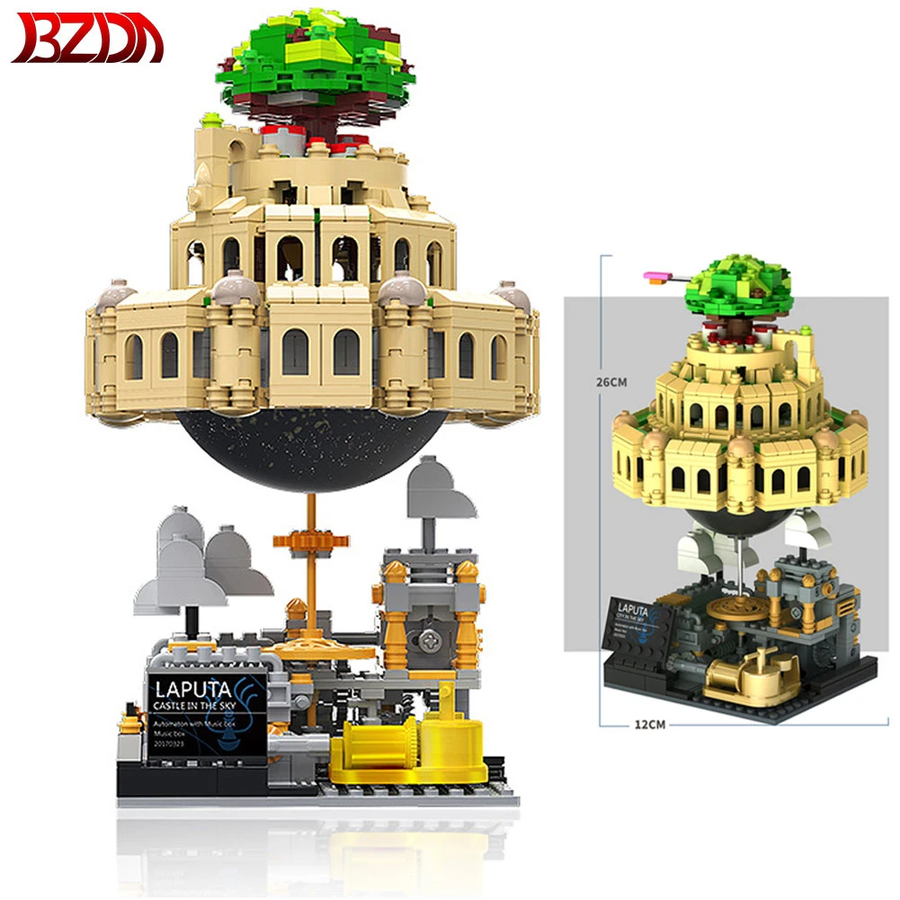 Xingbao 子供用の城のアイデア ラピュタ城 オルゴール ビルディングブロック 城モデル セットブロック おもちゃ ギフト ブロック Aliexpress