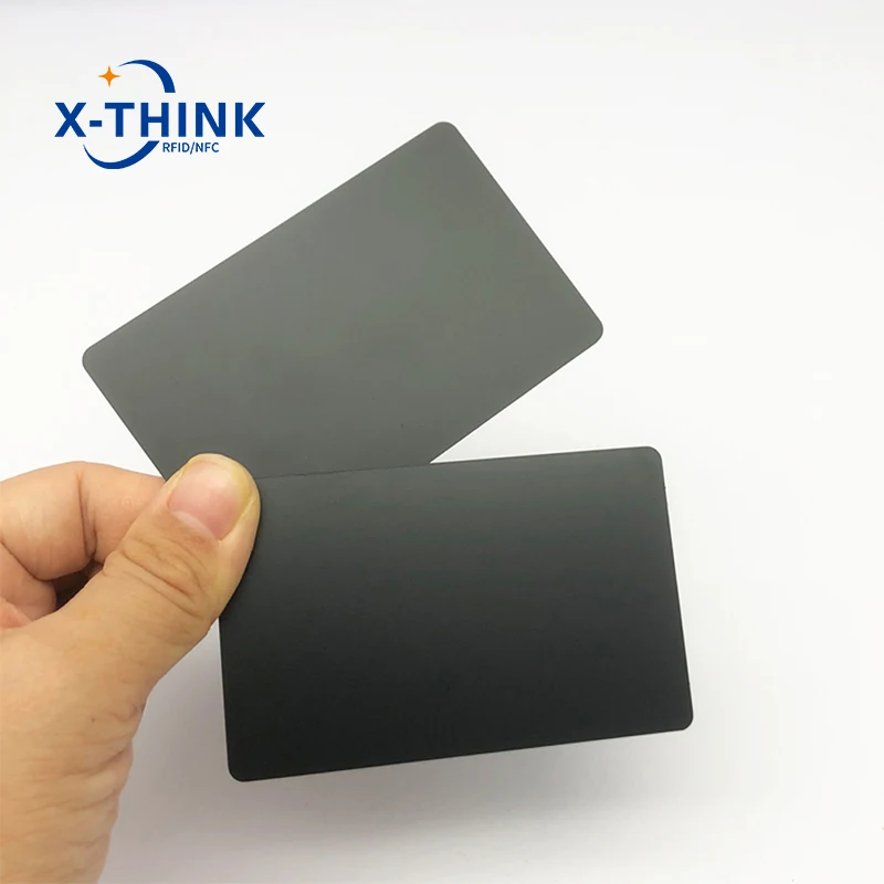 맞춤형 무광 블랙 스테인리스 스틸 RFID NFC 하이브리드 원 미러 비접촉식 비즈니스