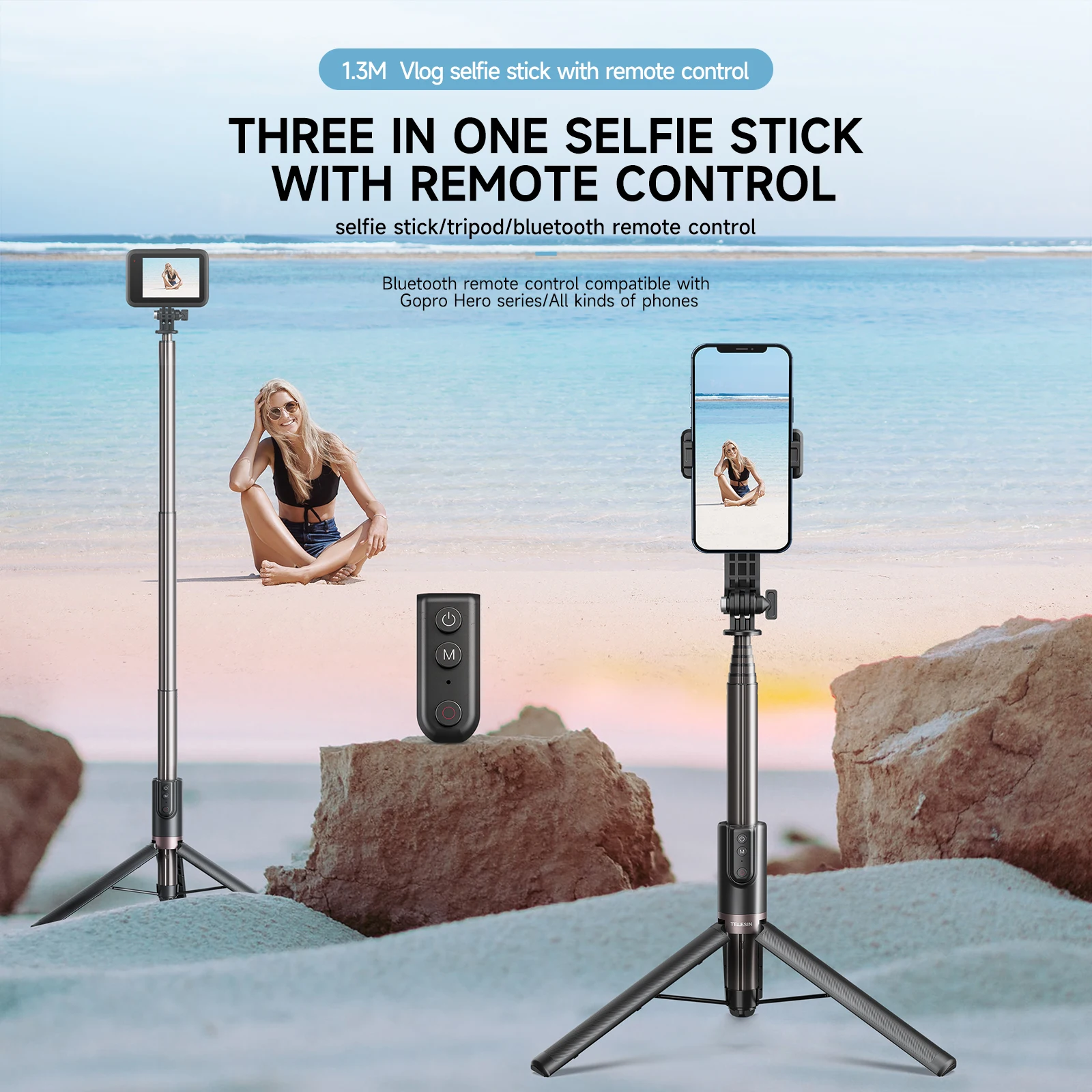 TELESIN     ī ﰢ,  νŸ 360 DJI ׼ ī޶, Ʈ, 1.3M