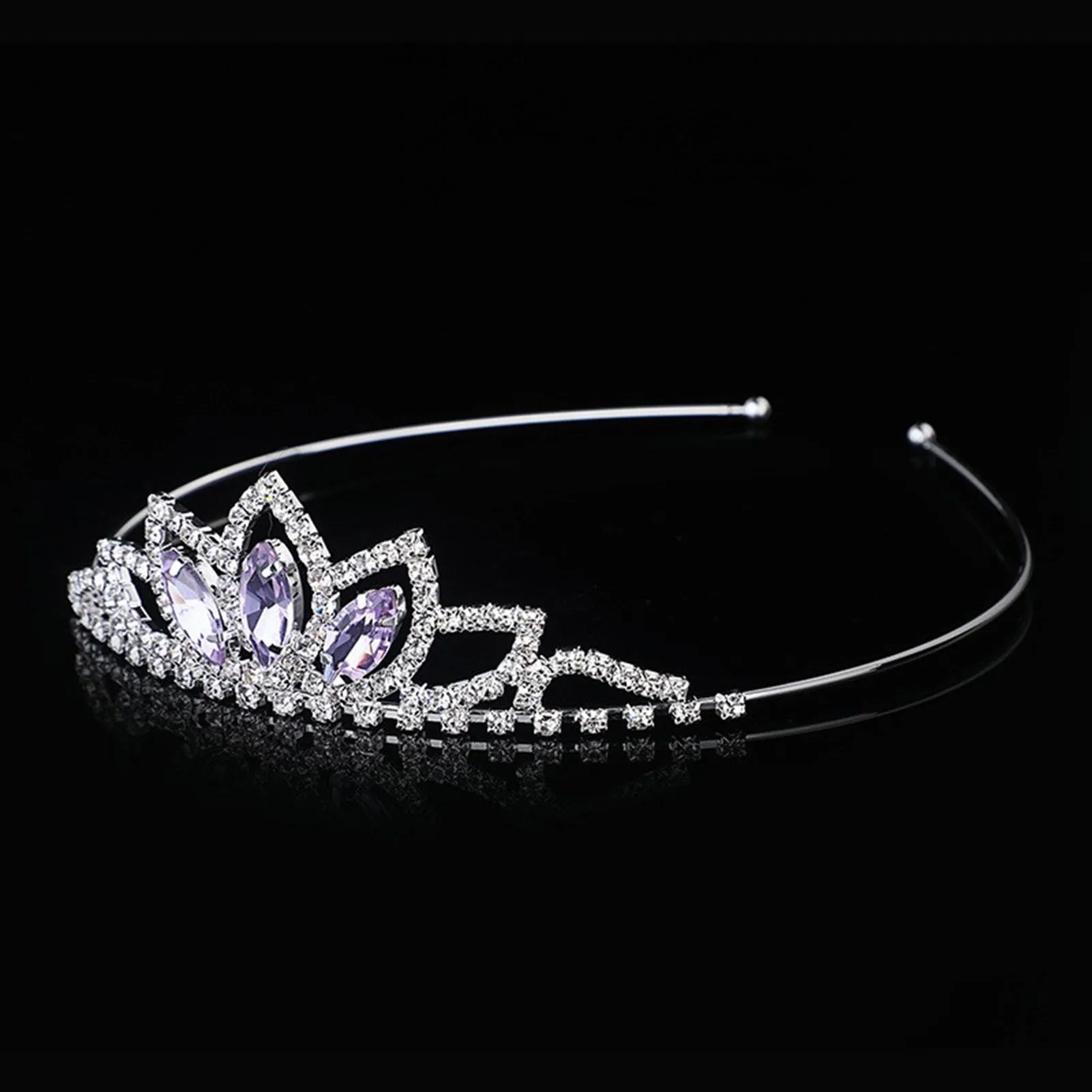 Woman Crown Baroque Headdress Stable Round Crown Party Performance Prop for Stage Performance School Ball