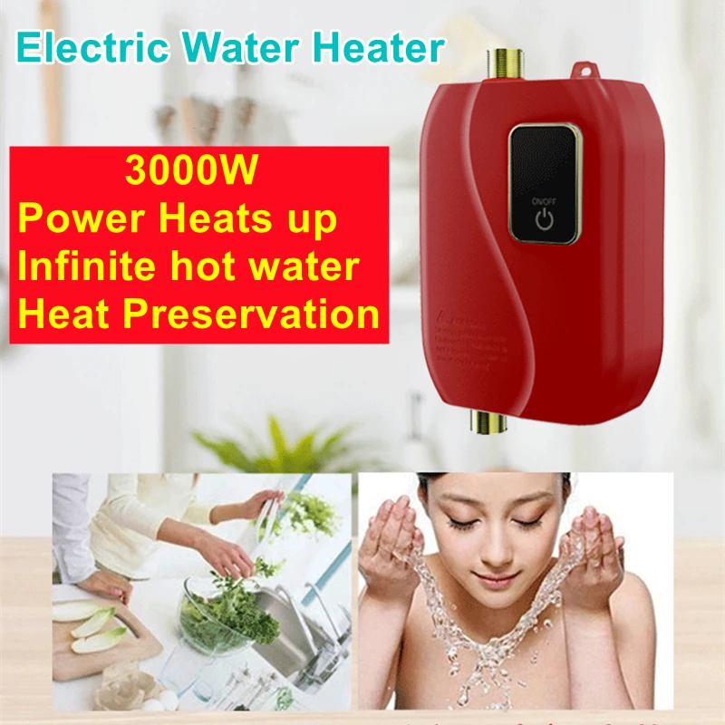 

3000W High Quality Instant Tankless Water Heater 220V&110V Thermostat Induction Heater Electric Heaters Shower Fast Heating