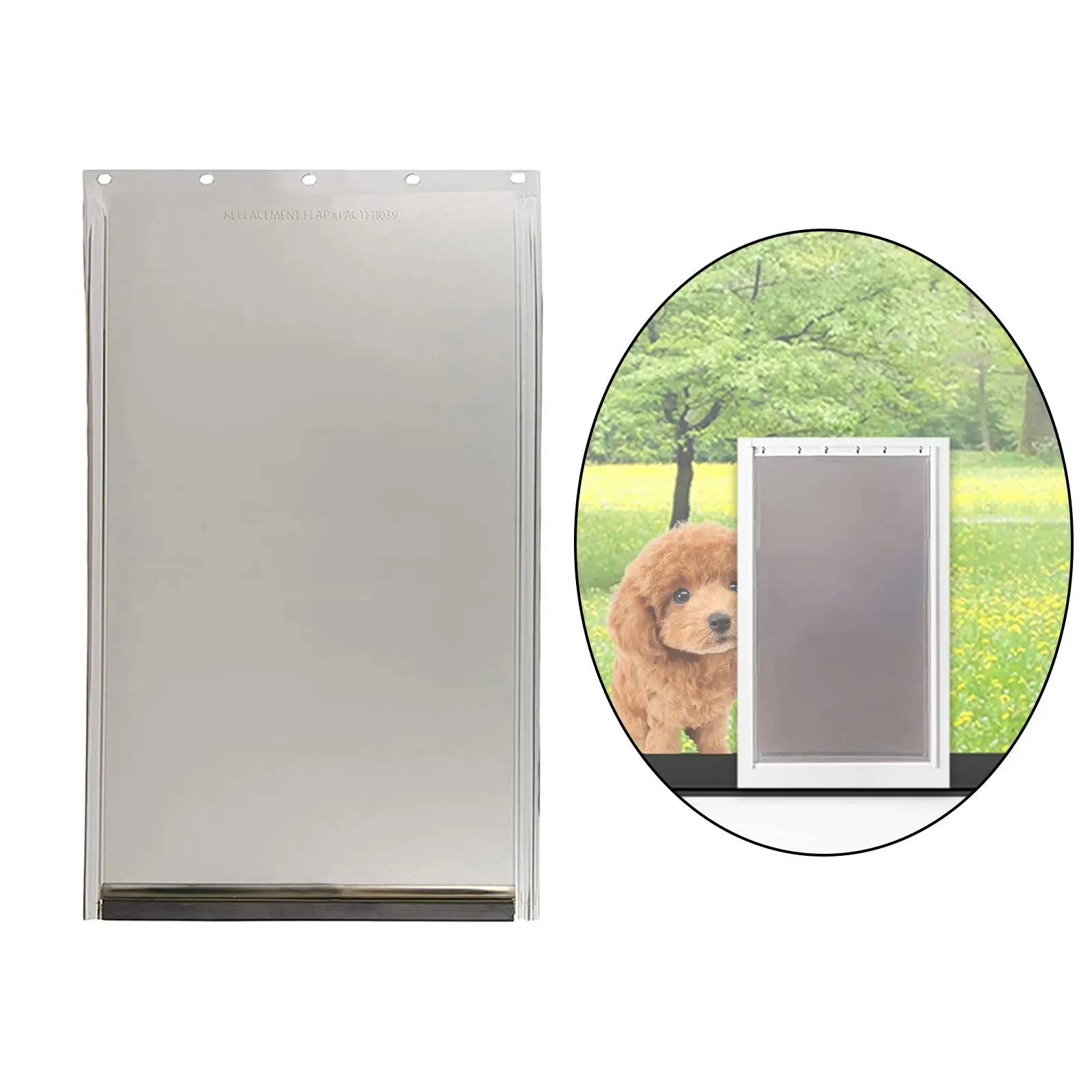 thumbnail image 2 of Pet Door Replacement Flap 2 Pack Large Dog Door Replacement Flaps With Screws, Compatible With PetSafe Freedom Doggie Doors PAC11-11039, Measures 10 1/8" X 16 7/8", Flexible, Durable, BPA-Free Extreme Weather 2 of 14