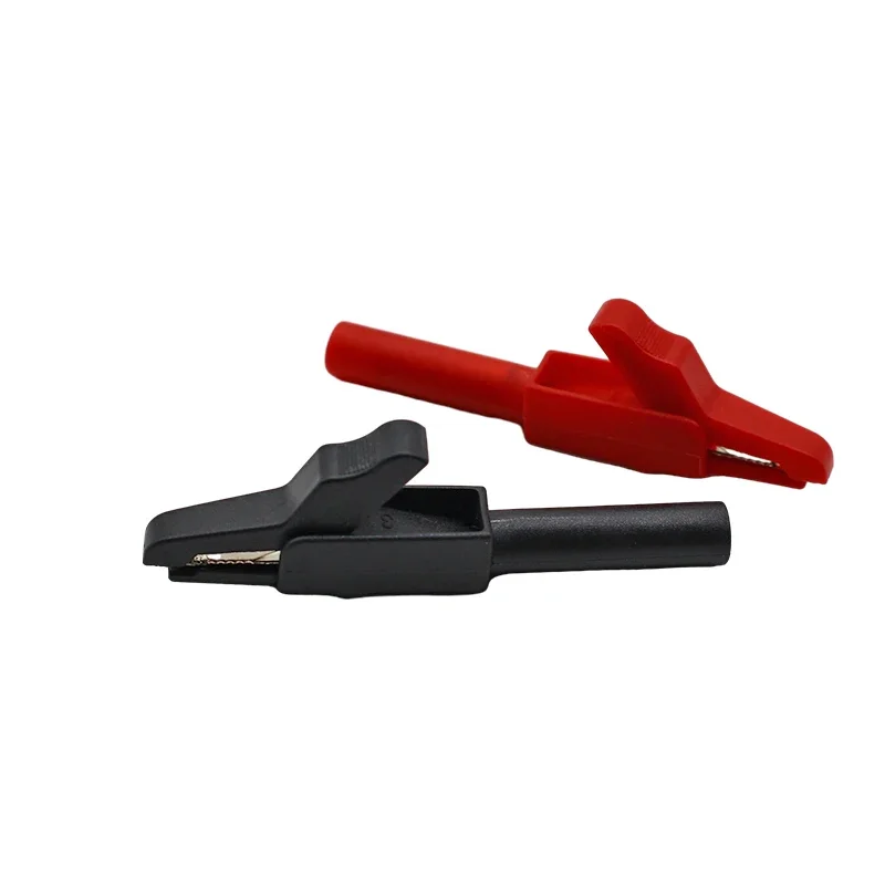 2 Pcs Alligator Clip，compatible with 4mm banana plug, durable fixture for electrical testing and experimental accessories