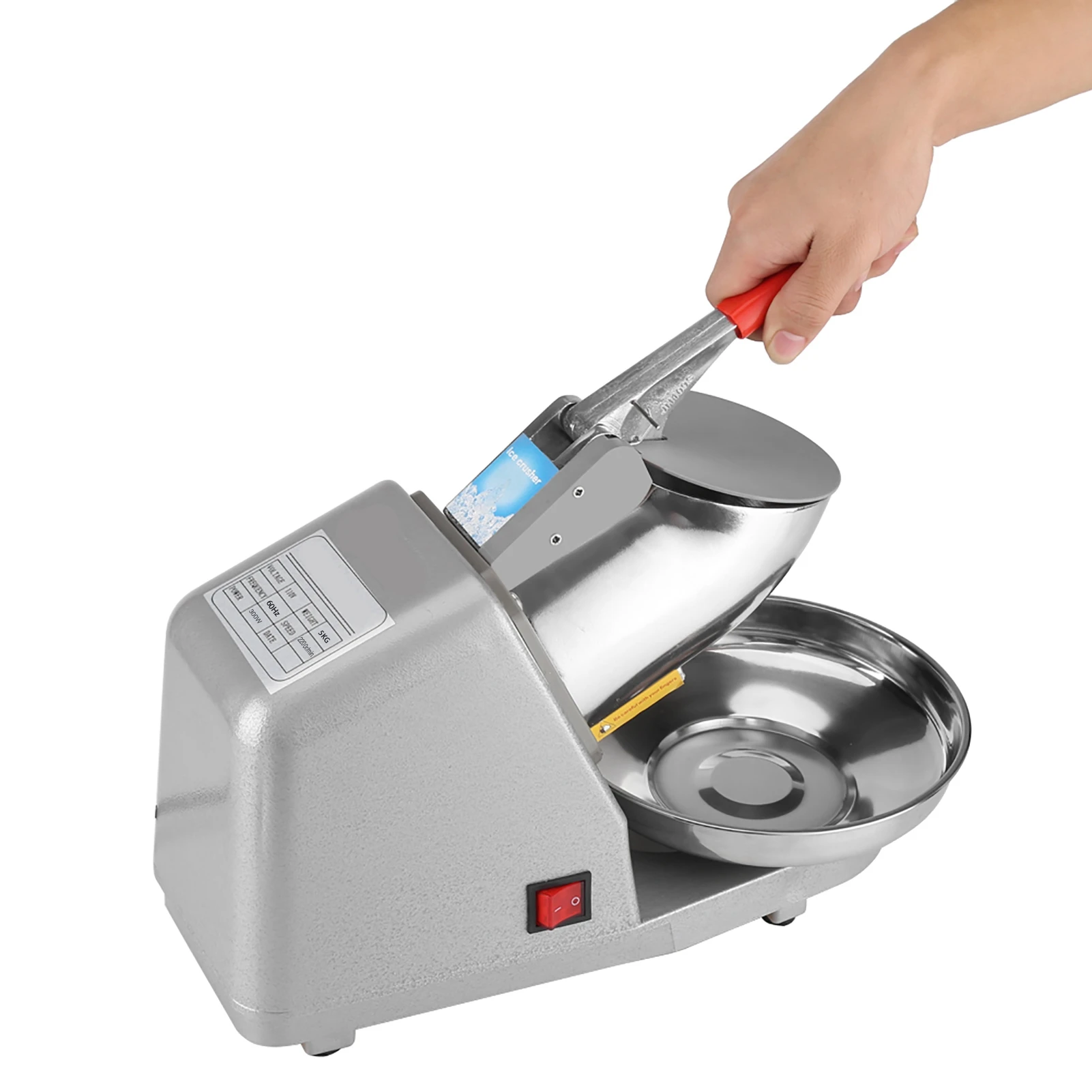 Commercial Household Manual Electric Ice Crusher Shaver Machine Snow Cone Maker
