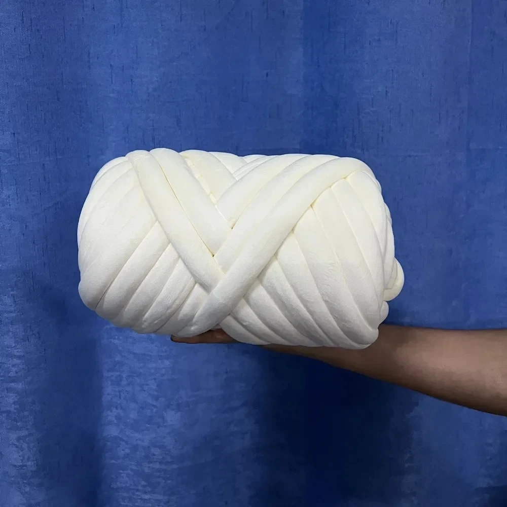 500g Thick Velvet Chunky Yarn Bulky Giant Thread Hand Knitting Woven Thread Basket Blanket Carpets DIY Arm Soft Blanket Carpet 2