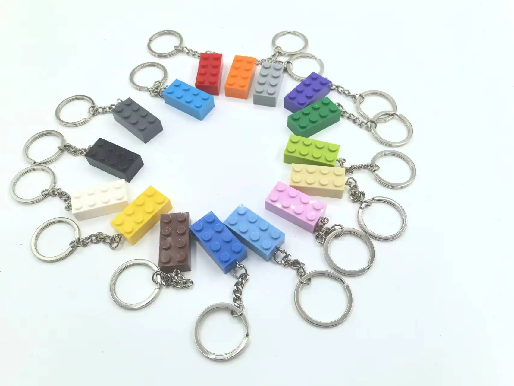 DIY 빌딩 블록 열쇠 고리, 걸이식 고리, 벽돌 액세서리, 키 체인, 크리에이티브 브릭 키트, 호환 가능한 레고드 장난감, 3917 3003