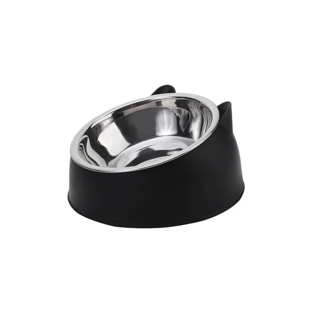 100ML Cat Dog Bowl 15 Degrees Raised Non Slip Puppy Base Cat Food Drinking Water Feeder Tilt Safeguard Neck Pet Bowl Accessories 3