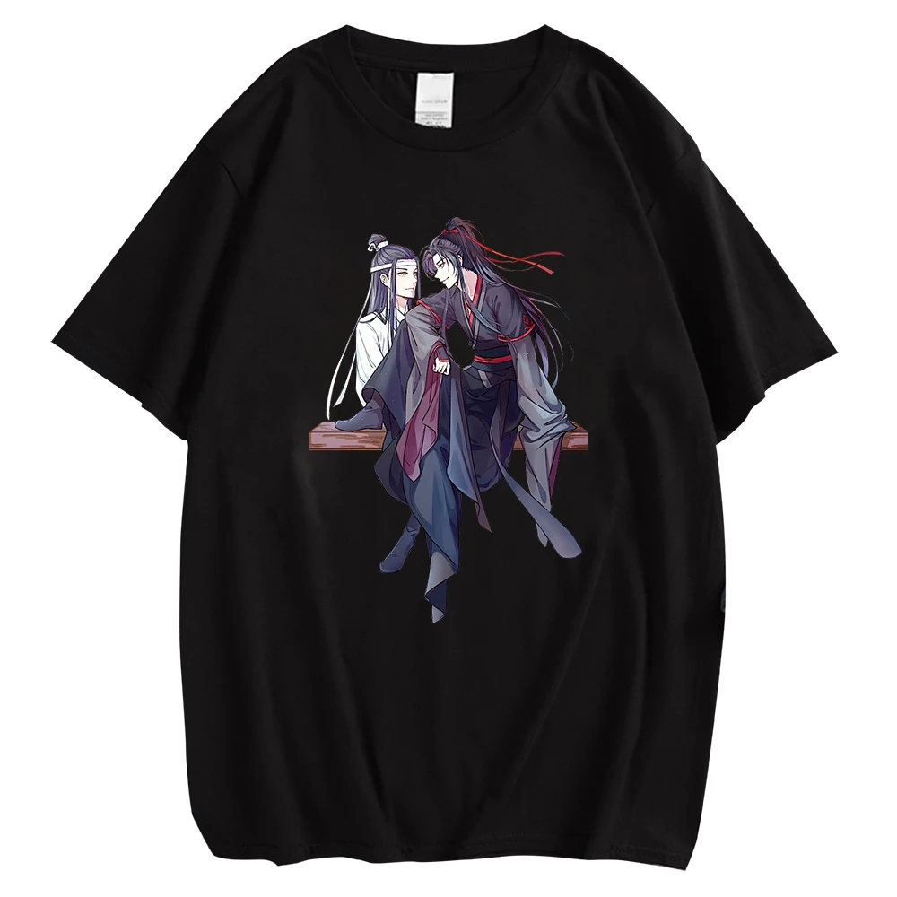 

HX Mo Dao Zu Shi Cotton Tees Cartoon Anime Female T-shirt Fashion Casual Male Tees Harajuku Unisex Tops Dropshipping