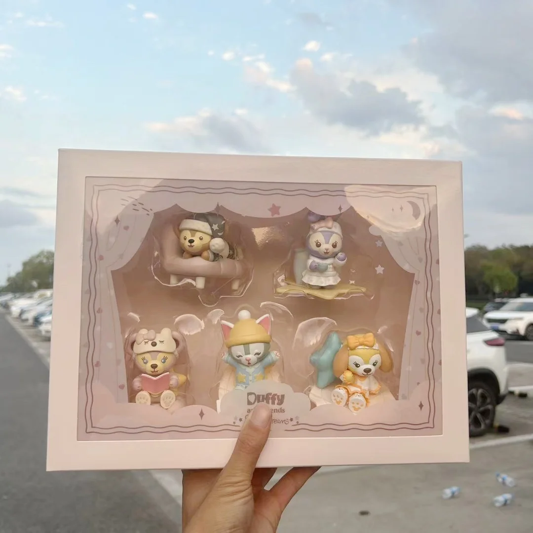 

Disney Pajamas Sweet Dream Duffy and Friends Anime Figurine Model Car Mounted Ornaments Desktop Decoration Children Gift