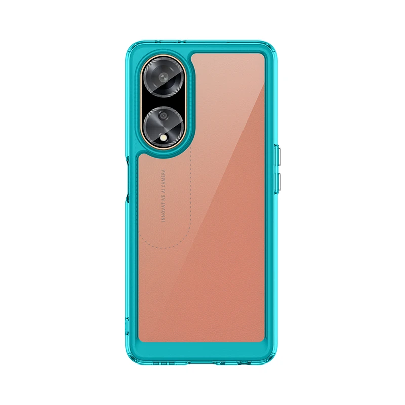 HONLEN Custodia per OPPO A98 5G Case, (6.7 Inches) Trasparente Sfumato TPU Silicone Progettata, 4 Angoli rinforzati Case