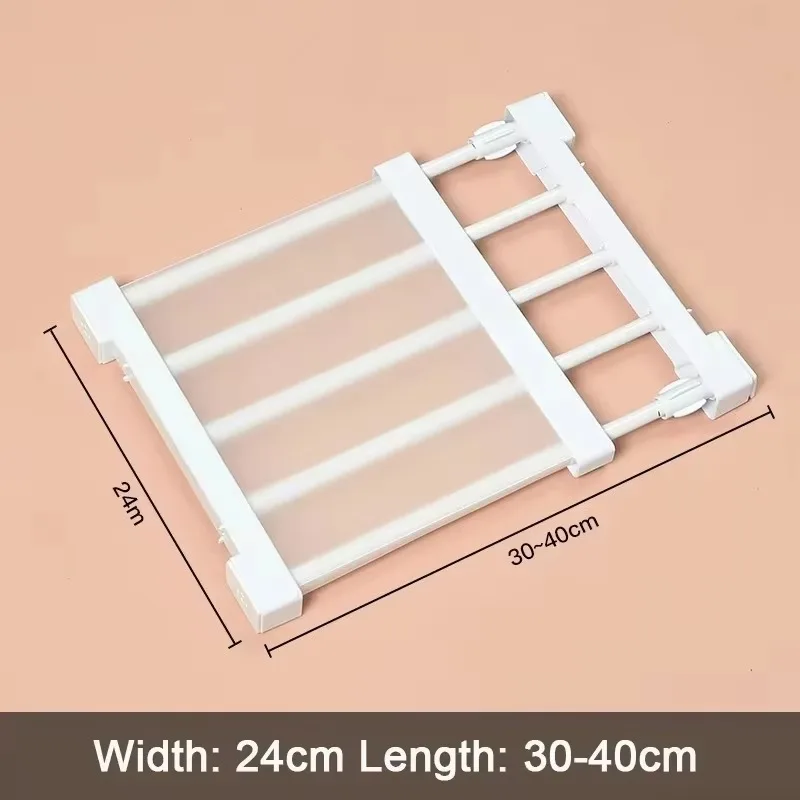 Adjustable Storage Shelf Retractable Wardrobe Divider Layers Board Bathroom Cabinet Shelves Kitchen Dish Racks Home Organizer