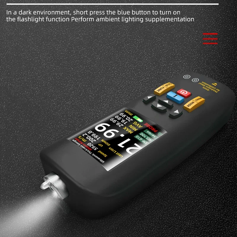 T7 Digital Ultrasonic Thickness Gauge High Precision Steel Plate Glass Plastic Ceramic Metallic ceramics composites Tester Meter thickness gauge