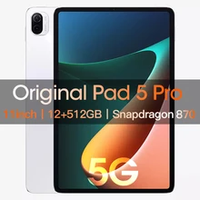 Global Version Original Pad 5 Pro Tablet Snapdragon 870 11 inch 12GB 512GB android tablet 5G Network tablet Pc 8800mAh