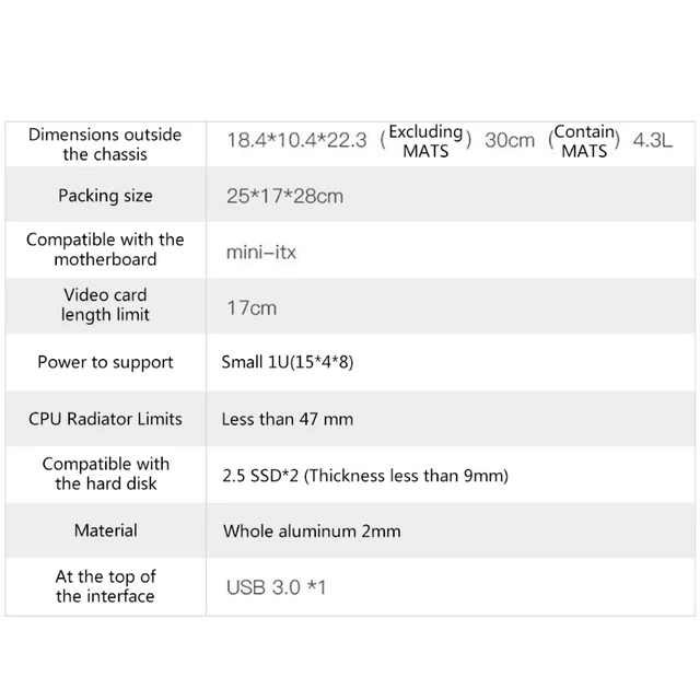 알루미늄 바디 컴퓨터 호스트, 다목적 활용, 스몰 사이즈