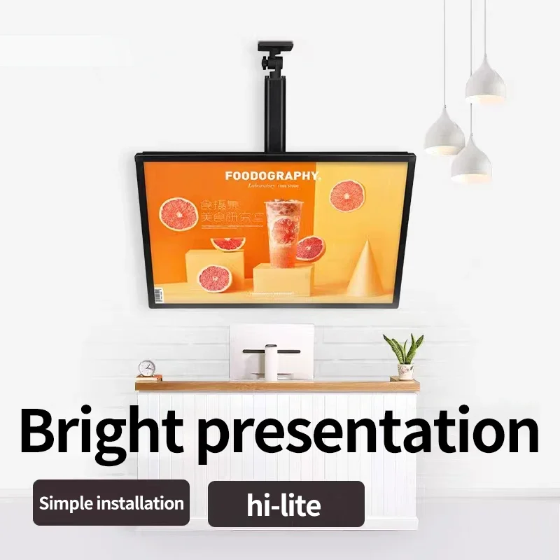 LED 슬림 스냅 프레임 라이트 박스 조명 포스터 디스플레이, 레스토랑 카페 상점용 LED 백라이트 메뉴 보드, 벽걸이 빌보드