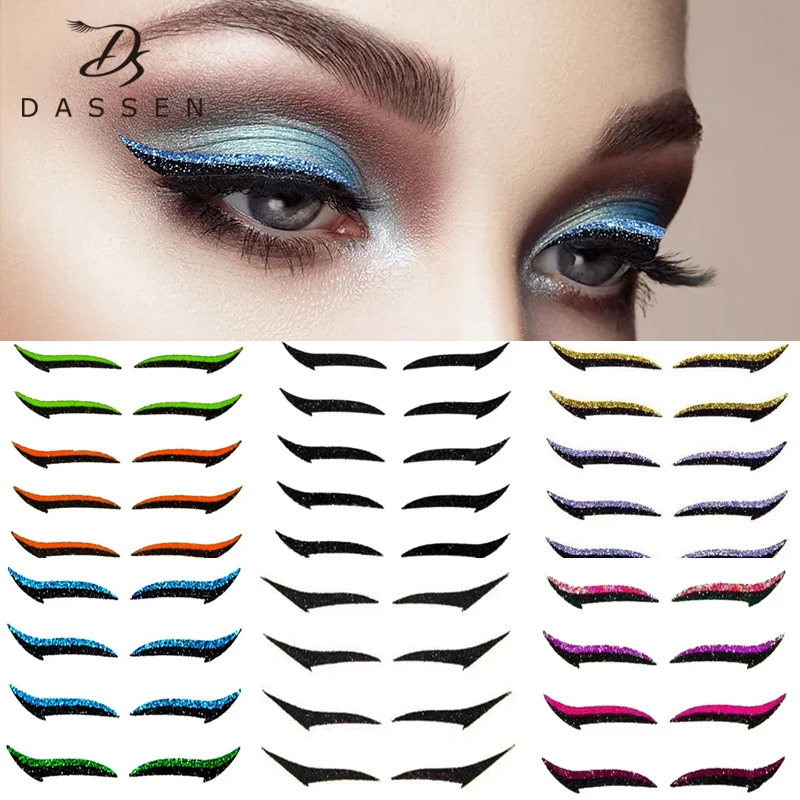 6 Pairs Eyeliner Sticker Set Waterproof Double Line Eyelid Line Sticker