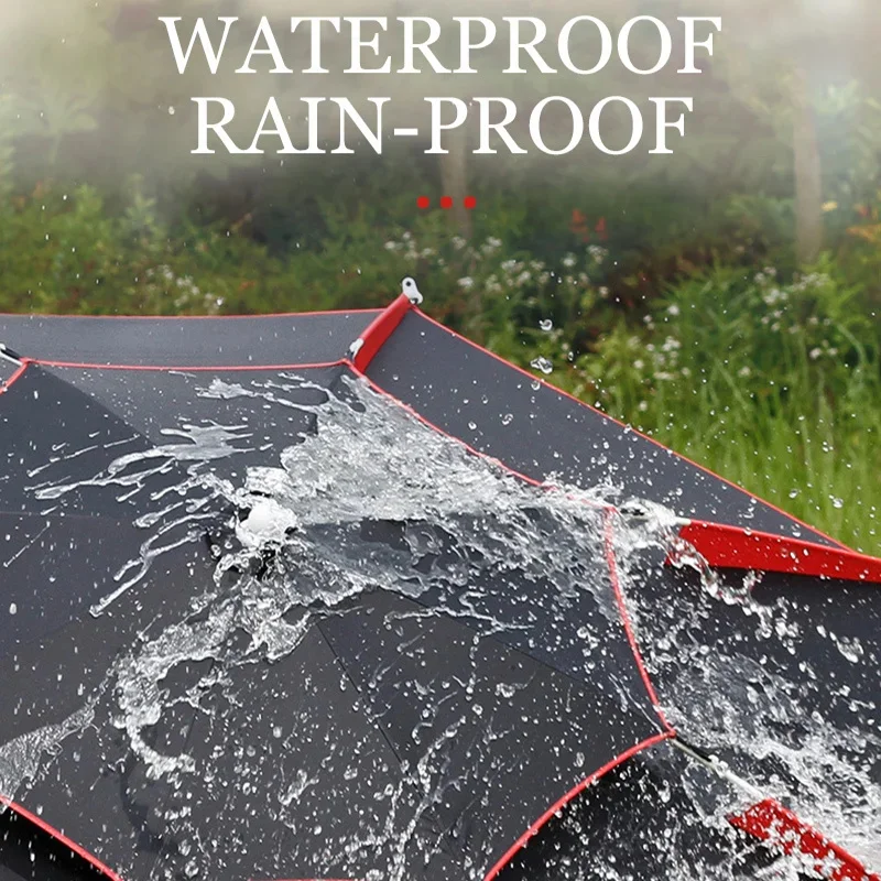Fishing Umbrella for 1-2 Persons Outdoor Camping Fishing Sun Protection Rainproof Portable 1.8M Arc Big Umbrella 360&deg; Adjustable
