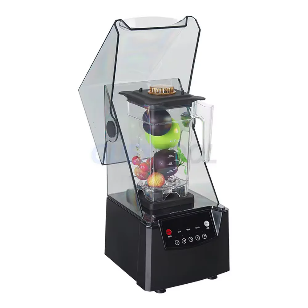 Commercial Blender Juicer Smoothie Machine With Cover Crushed Ice Soy Milk Machine Grains Electric Blender Juicer 6