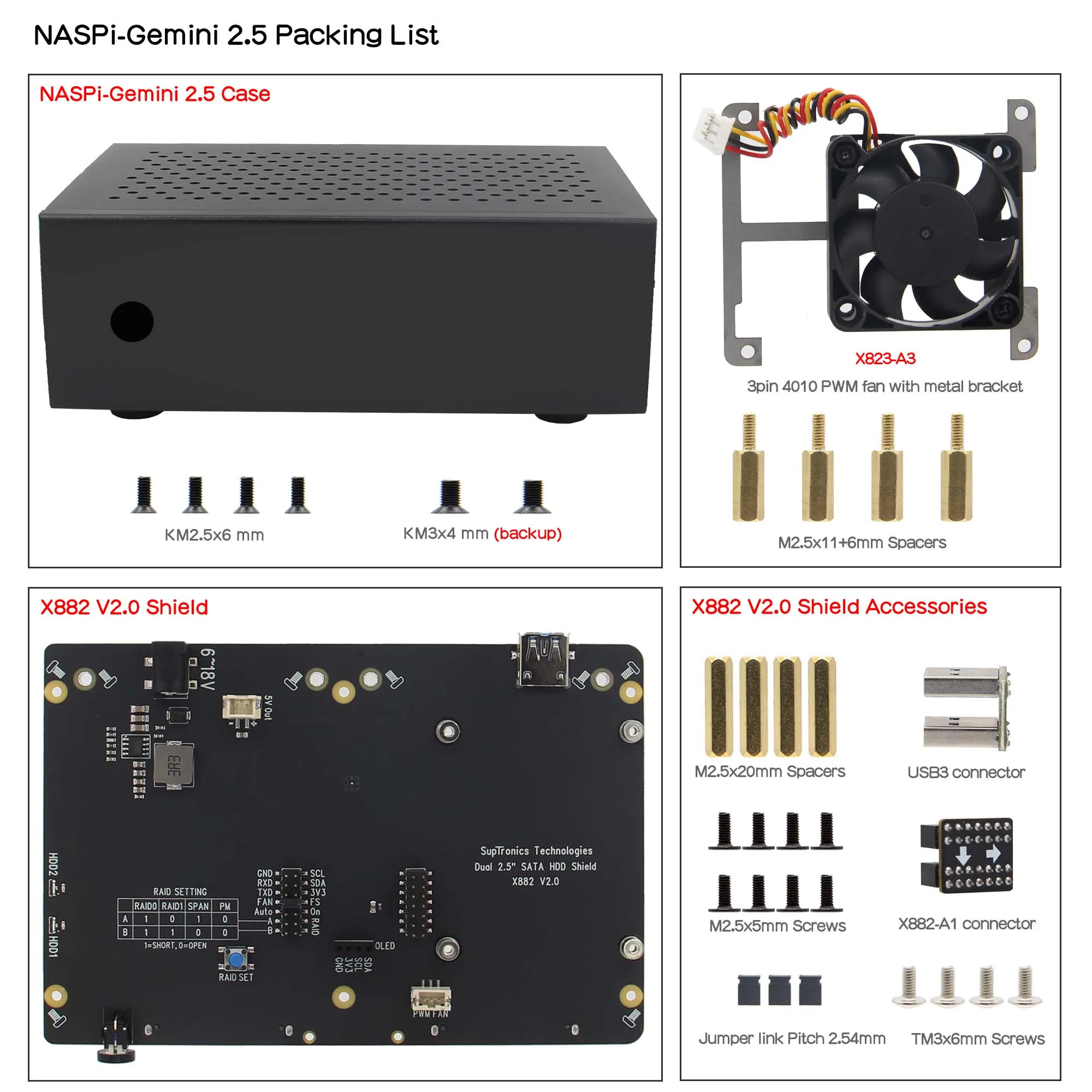 Geekjumnaspi gemini v2.0デュアル2.5 