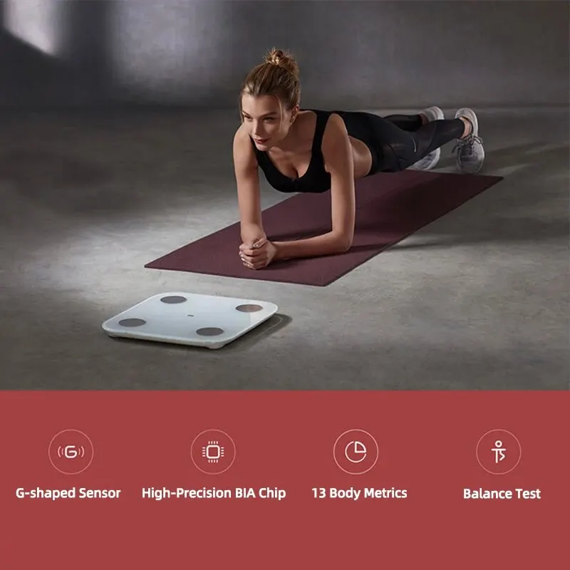 Original Xiaomi Body Fat Scale 2 Smart Home Composition Mi Fit App High-precision Weight Bluetooth 5.0 Monitor LED Display