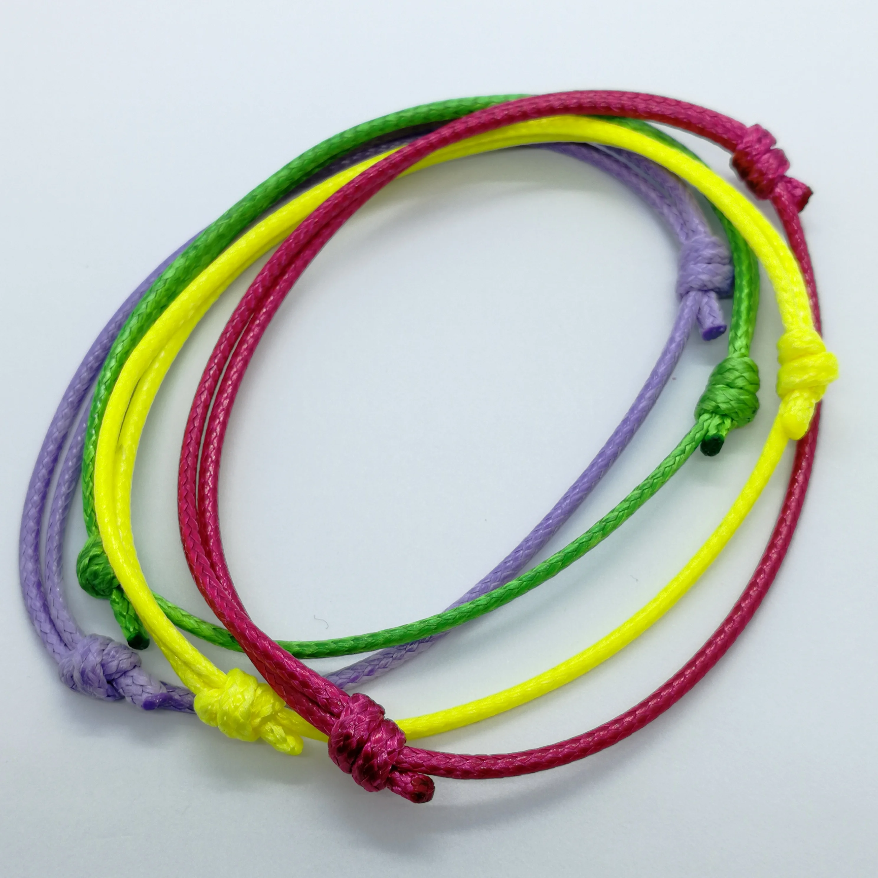 Wax Cord Bracelet 4Pcs For Women Men