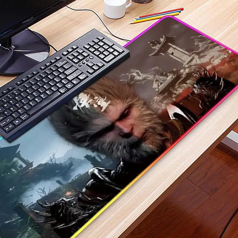 Glowing Monkey King Keyboard Pad for Gamer Desk